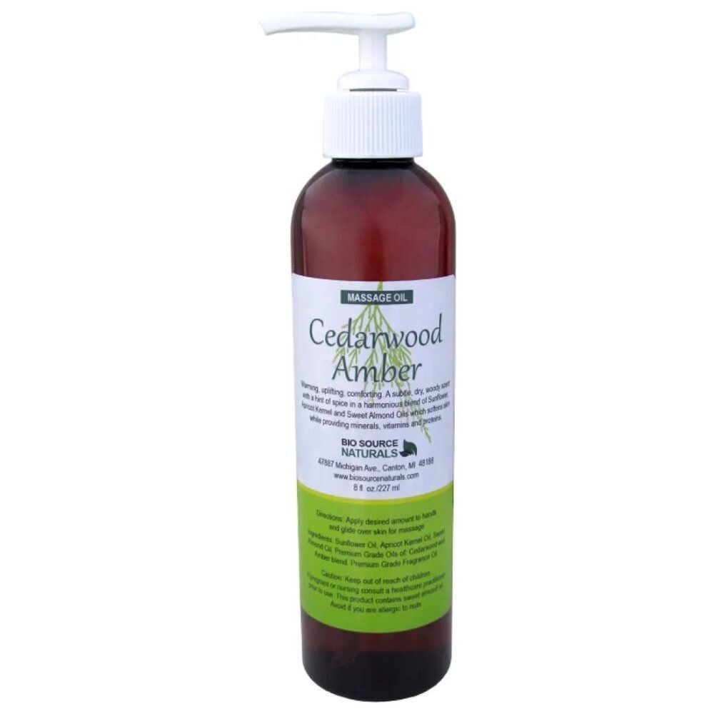 Cedarwood Amber Massage Oil/Personal Fragrance Oil 8 fl oz (227 ml) Pump - Aroma